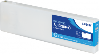 Epson Cyan Ink Cartridge for TM-C7500G (C33S020636)- Barcodes.com.au