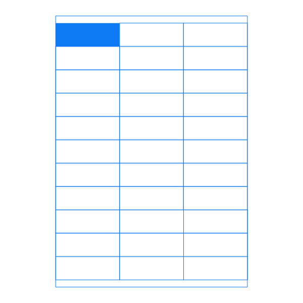 Barcodes.com.au A4 sheet labels 33 Labels per page