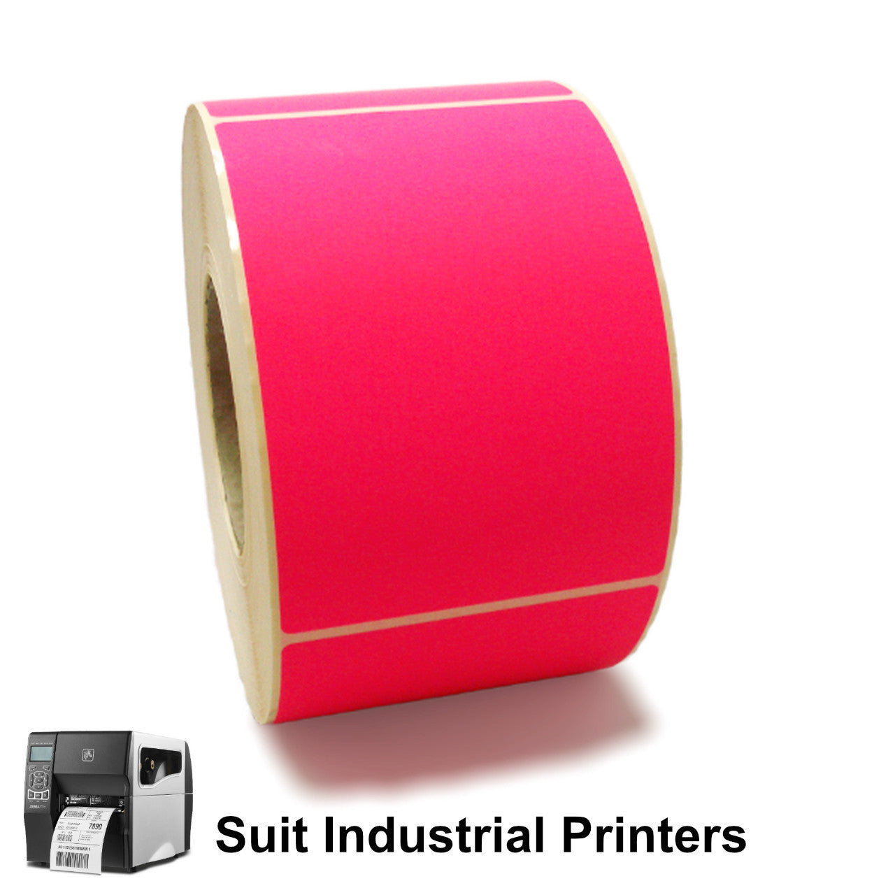 102mm x 150mm Fluorescent pink thermal transfer labels . Barcodes.com.au