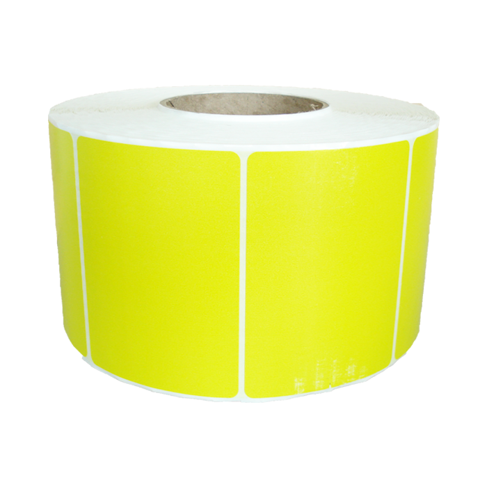 102mm x 74 mm Direct Thermal Yellow Barcode Labels for Shipping 76mm Core/ 2000 Labels Per Roll/