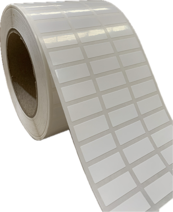 RT2597-10WP 25mm X 9.7mm TT White Polyester Roll Labels - Product Picture 2 - Barcodes.com.au