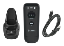 Zebra CS6080 Scanner kit includes scanner, charge dock and USB C cable