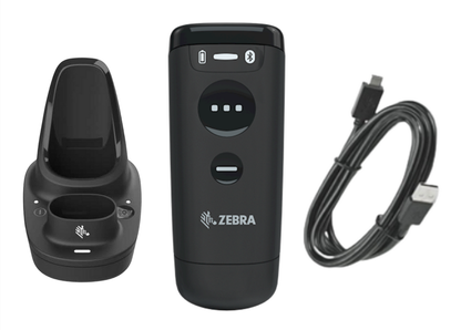 Zebra CS6080 Scanner kit includes scanner, charge dock and USB C cable