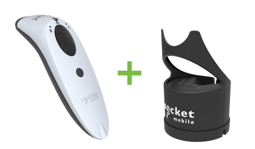 Socket S700 1D Bluetooth Scanner (White) + Charging Dock