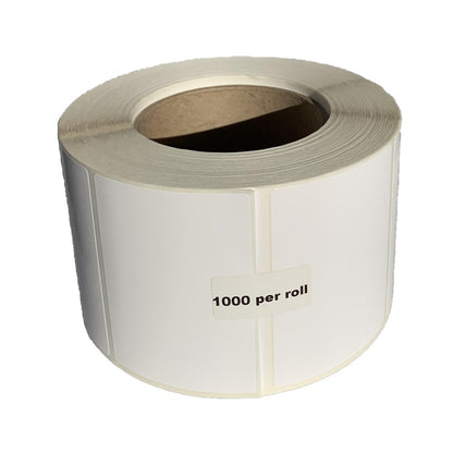 80mmX60mm Gloss Inkjet Label Roll 76mm Core - front on