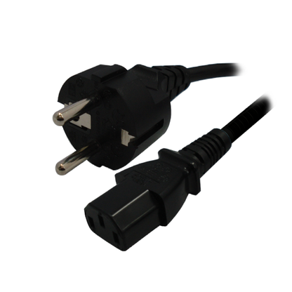 Type F, Europe Plug to IEC Kettle Cord 1.8m. Barcodes.com.au