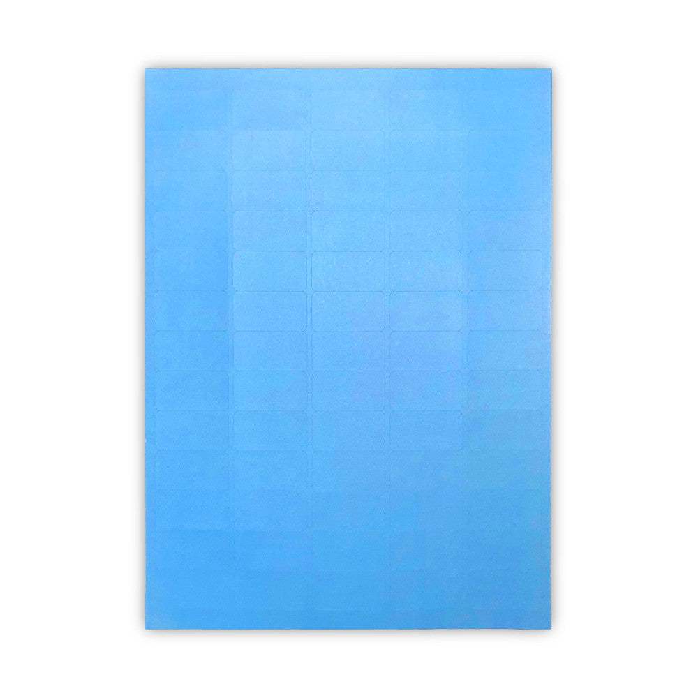 Blue A4 Sheet Labels. 65 labels per sheet. 500 sheets per box
