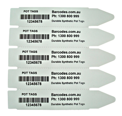 Nursery Tags Printed with Barcode from Barcodes.com.au