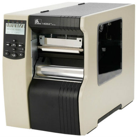 Zebra 140xi4 Industrial Label Printer -Side view- from Barcodes.com.au