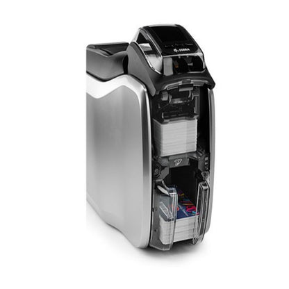 Zebra ZC300 Single Sided Colour Card Printer USB Ethernet with Magnetic Encoder. Card installation