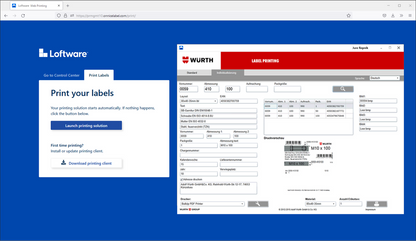 Loftware Cloud - Web Printing