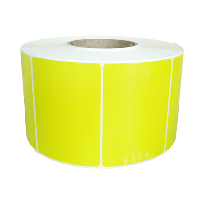 102mm x 74 mm Direct Thermal Yellow Barcode Labels for Shipping 76mm Core/ 2000 Labels Per Roll/