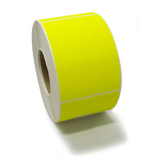 102mm x 150mm Fluorescent yellow thermal transfer labels.