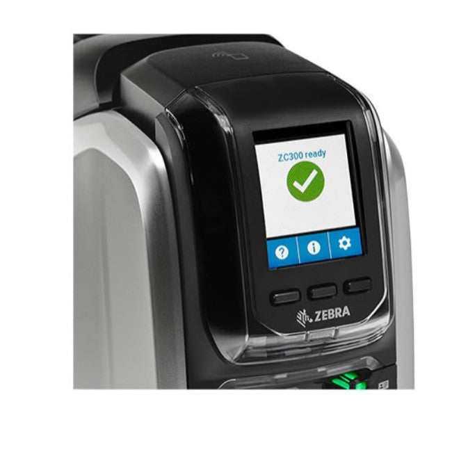 Zebra ZC300 Single Sided Colour Card Printer USB Ethernet with Magnetic Encoder. Graphical Display