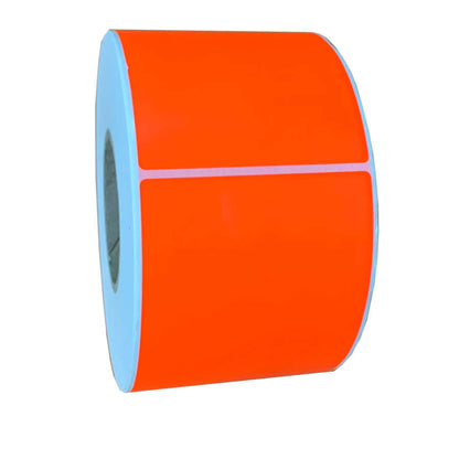 102mm x 150mm Fluorescent red thermal transfer labels