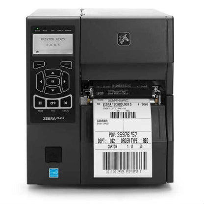 Zebra ZT410 Barcode Label Printer -Front view- Barcodes.com.au