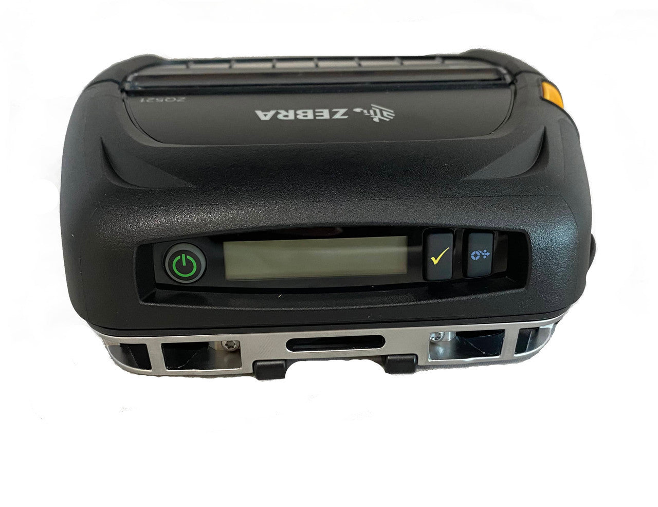Zebra ZQ521 Mobile Printer Bluetooth and WiFi-side view Barcodes.com.au