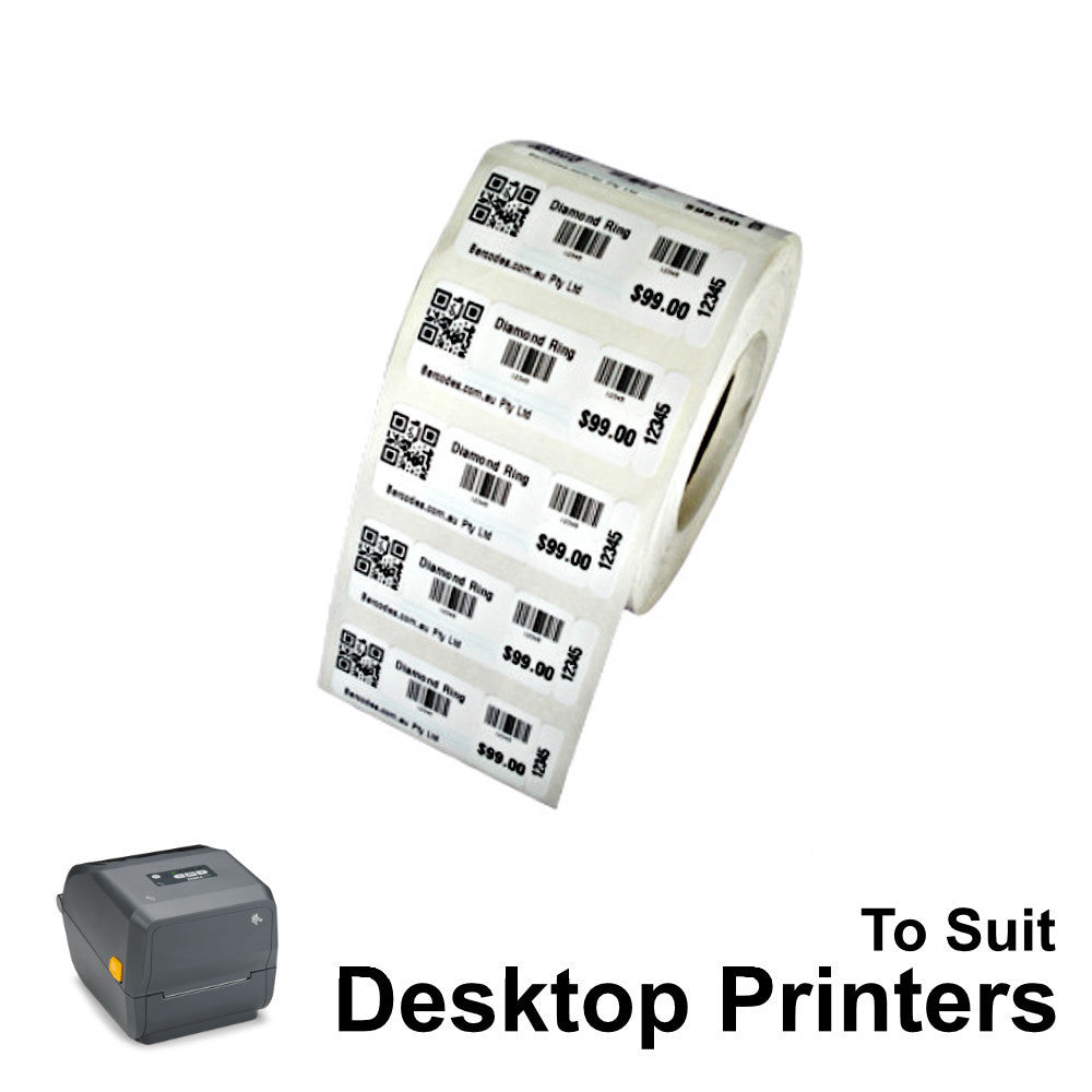 50mm X 32mm Metalised Polyester Roll Labels LT5320 Barcodes Group
