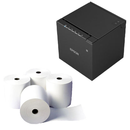 POS Bundle 5- Epson TM-M30iii Receipt Printer + 80mmX80mm Receipt Rolls - from Barcodes Group
